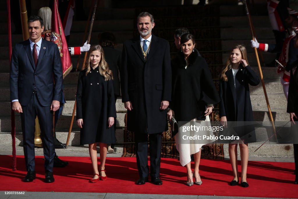Spanish Royals Attend the 14th Legislative Sessions Opening