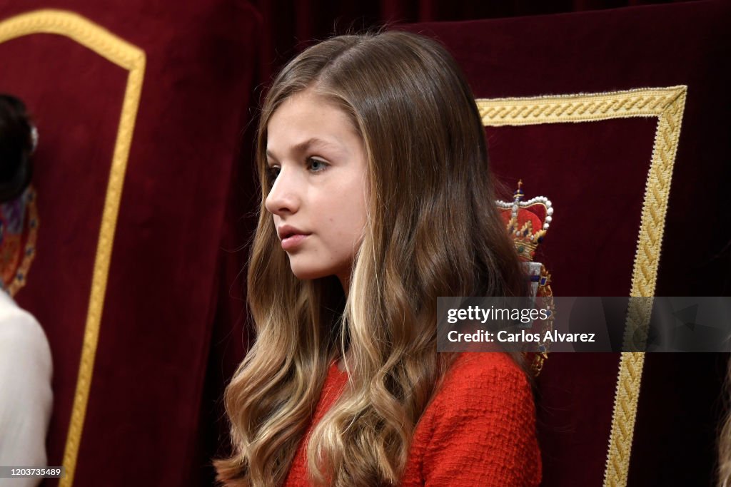 Spanish Royals Attend the 14th Legislative Sessions Opening