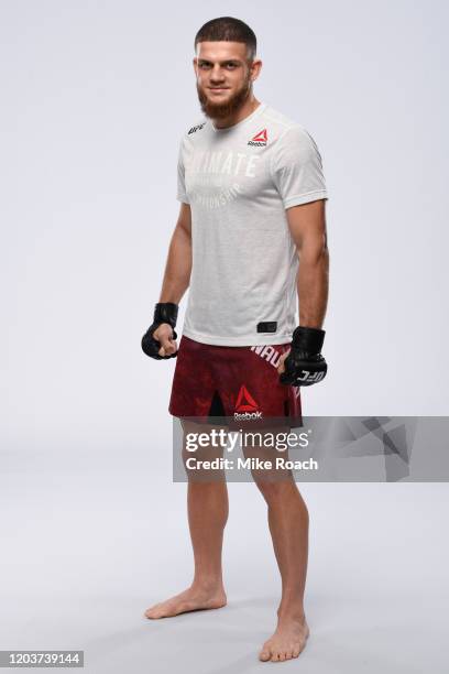 Ismail Naurdiev of Austria poses for a portrait during a UFC photo session on February 26, 2020 in Norfolk, Virginia.