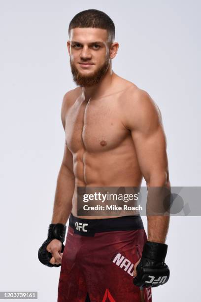 Ismail Naurdiev of Austria poses for a portrait during a UFC photo session on February 26, 2020 in Norfolk, Virginia.