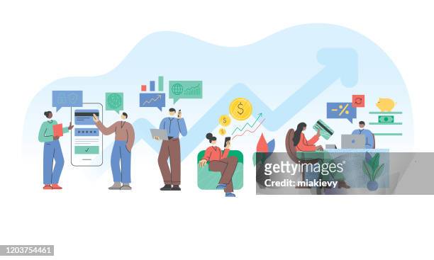 finance concept - business stock illustrations