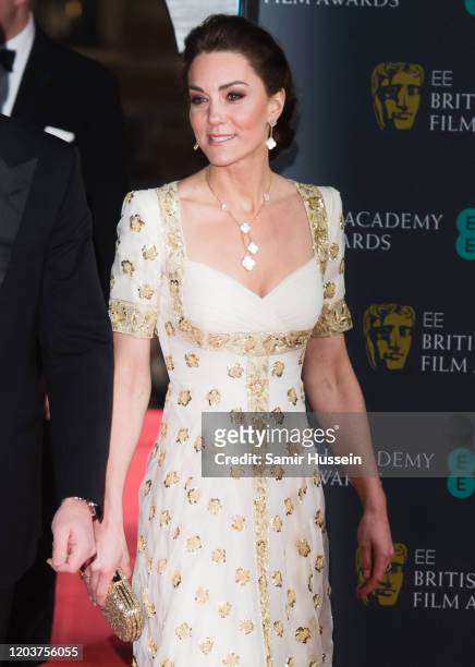 Catherine, Duchess of Cambridge attends the EE British Academy Film Awards 2020 at Royal Albert Hall on February 02, 2020 in London, England.