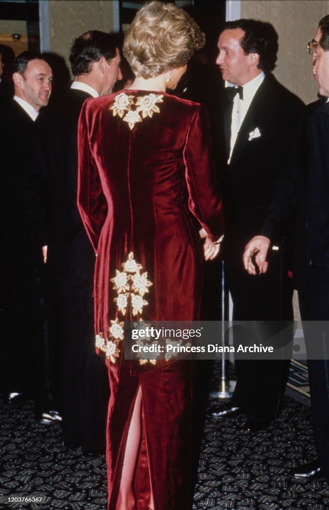 Charles And Diana At Steel Magnolias Premiere