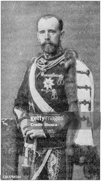 antique photo: rudolf, crown prince of austria - prince rudolf of austria stock illustrations