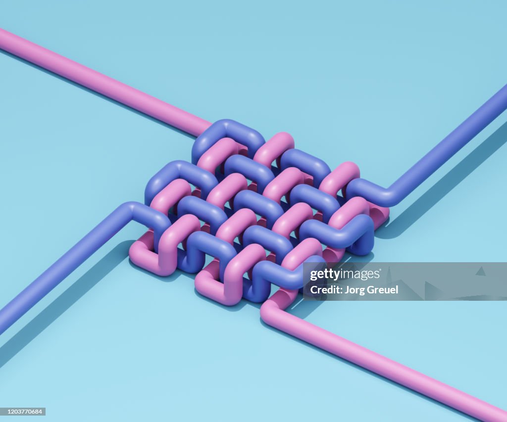 Intertwined pipes