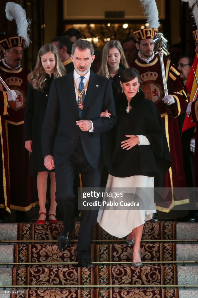 Spanish Royals Attend the 14th Legislative Sessions Opening