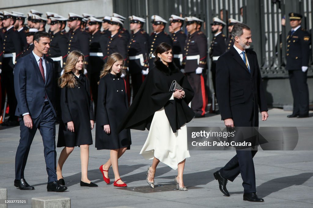 Spanish Royals Attend the 14th Legislative Sessions Opening