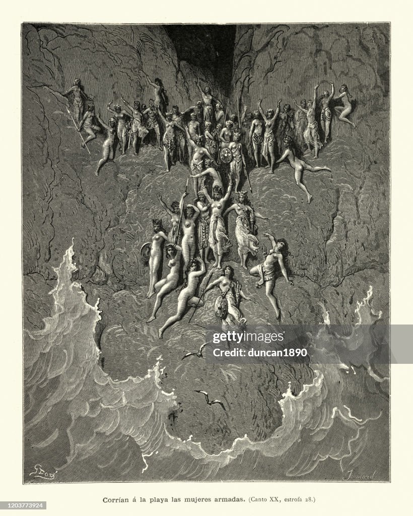 Female Amazon warrior women, Orlando Furioso