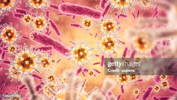 bakterium nahaufnahme - hiv stock-fotos und bilder