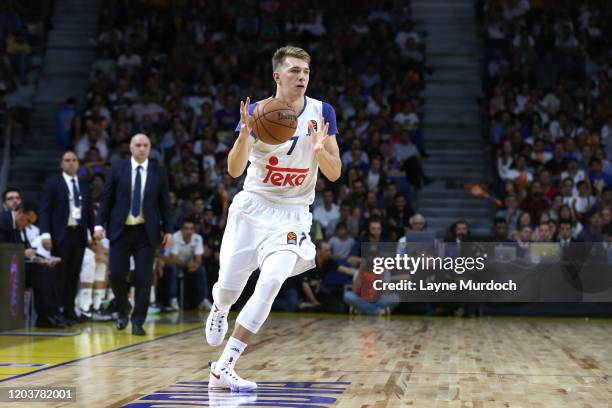 Luka Doni of Real Madrid handles the ball against the Oklahoma City Thunder as part of the 2016 Global Games on October 3, 2016 at the Barclaycard...