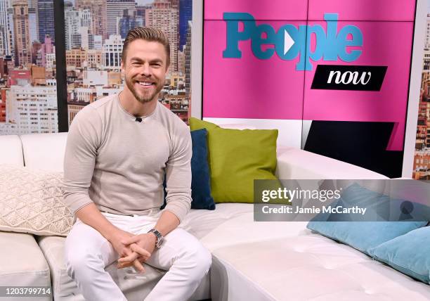 Derek Hough visits People Now on February 03, 2020 in New York City.