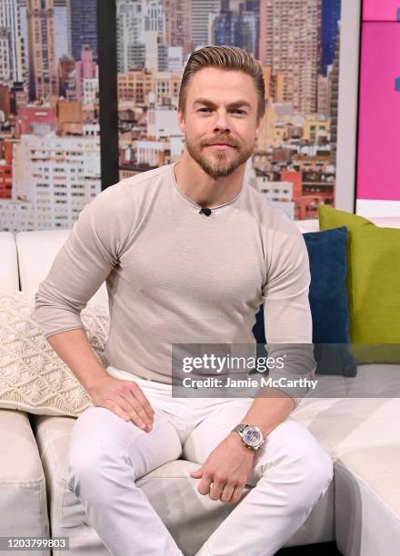 Derek Hough visits People Now on February 03, 2020 in New York City.