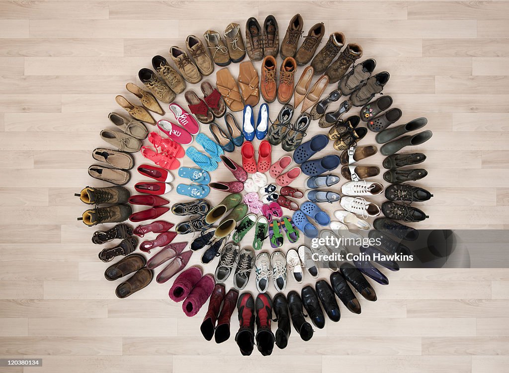 Ring of family shoes