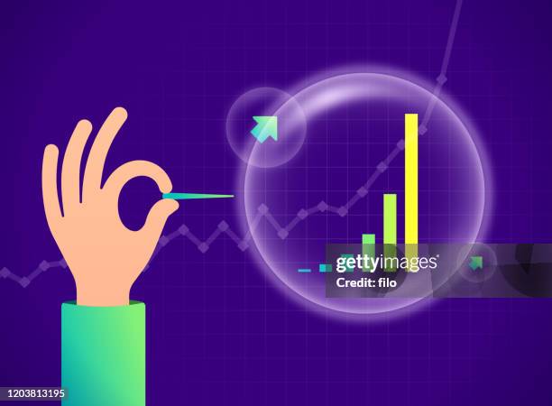 stock market bubble - exploded diagram stock illustrations