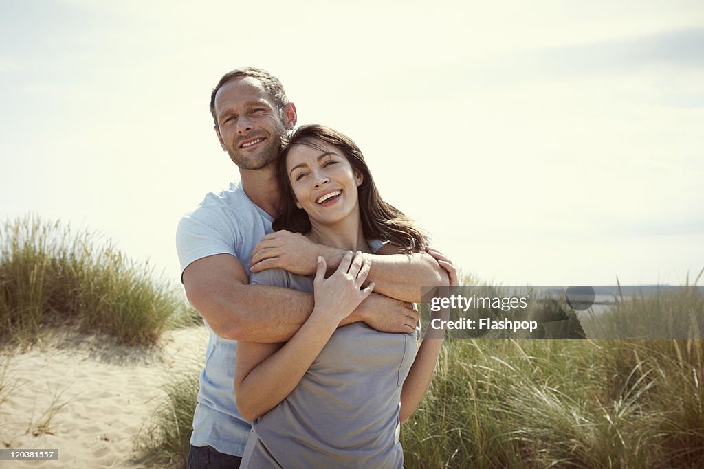 Couple enjoying day out at the beach