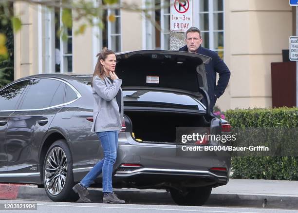 Jennifer Garner and Ben Affleck are seen on February 27, 2020 in Los Angeles, California.