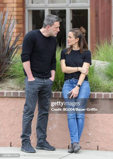 Jennifer Garner and Ben Affleck are seen on February 27, 2020 in Los Angeles, California.