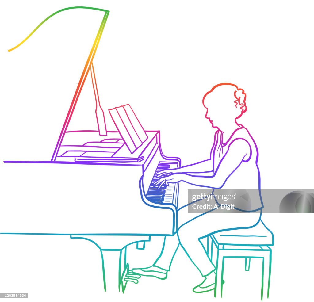Piano Player Rainbow