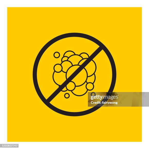 stop sign of virus, bacteria, germs and microbe,vector icon - stop killing stock illustrations