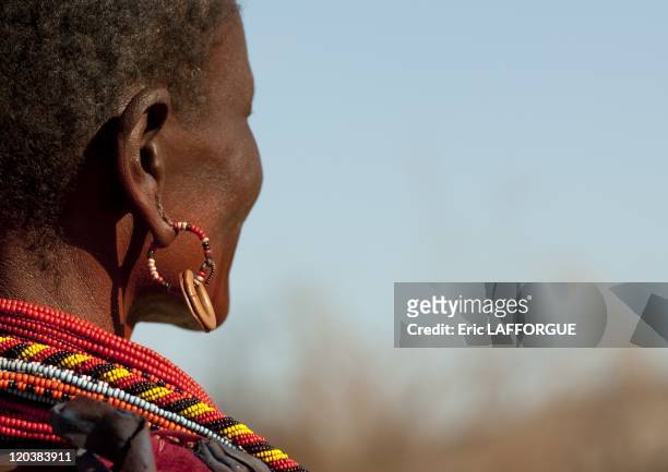 Samburu woman in Kenya - The Samburu are closely related to the Maasai. Like the Maasai, they live in the central Rift Valley in Kenya, where the...