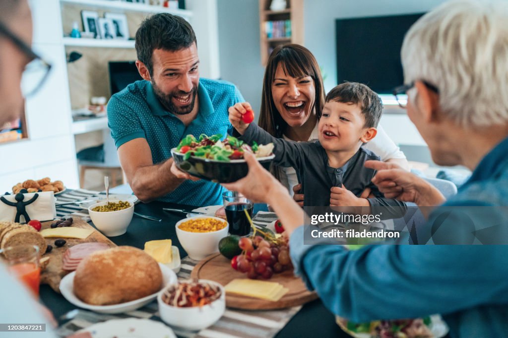 Brunch saudável para a família
