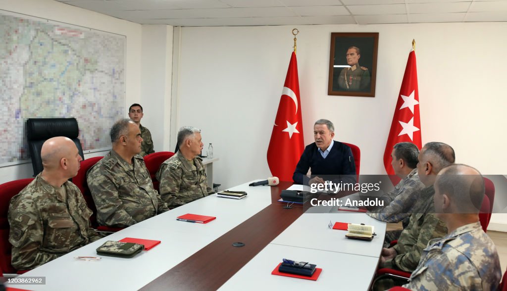 Turkish National Defense Minister Hulusi Akar...