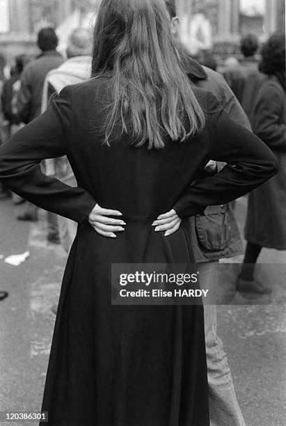 Woman back in Paris, France in 1995.