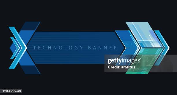 ilustraciones, imágenes clip art, dibujos animados e iconos de stock de bandera de la tecnología - banner web