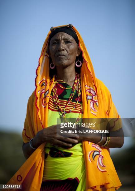 Gabbra woman in Kenya on July 15, 2009 - The Gabbra live in the Chalbi desert of northern Kenya, where they share portions of the territory with the...