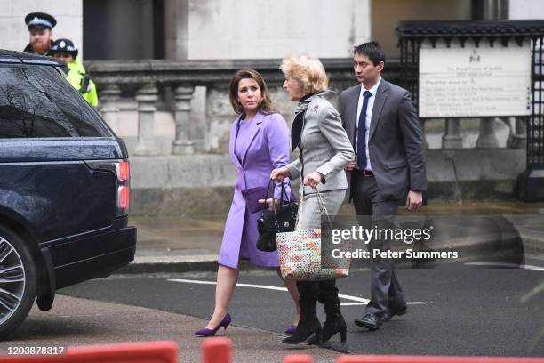 Princess Haya Bint al-Hussein arrives with her lawyer Baroness Fiona Shackleton at the High Court on February 28, 2020 in London, England. Princess...