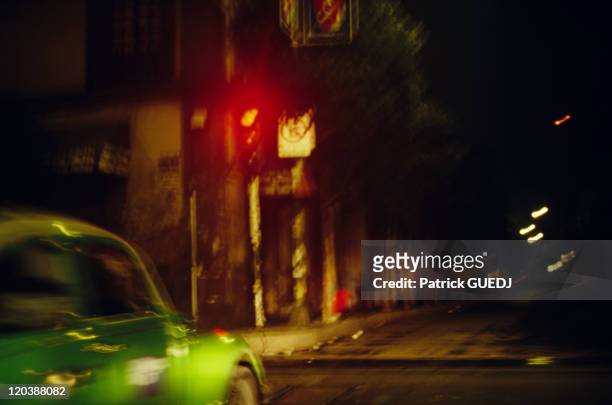 Taxi at night in Mexico City, Mexico - Book "Exterieur Nuit".