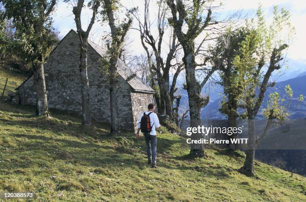 Blague valley, Ariege, Pyrenees, France - Last barn before Castle Segui.