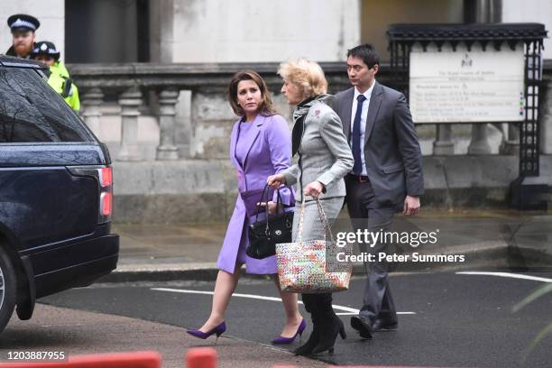 Princess Haya Bint al-Hussein arrives with her lawyer Baroness Fiona Shackleton at the High Court on February 28, 2020 in London, England. Princess...