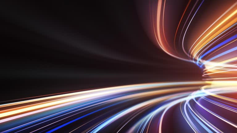 Bandwidth Background Multi Colored High Speed Light Streaks Background - Abstract, Data ...