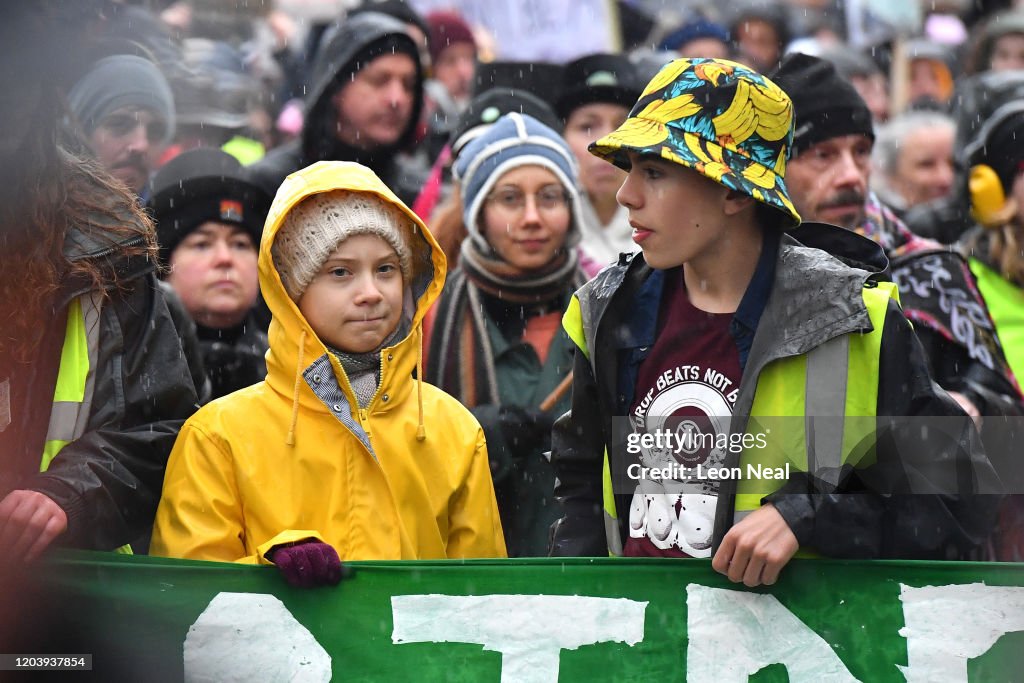 Greta Thunberg Joins Student Climate Activists On Bristol Strike