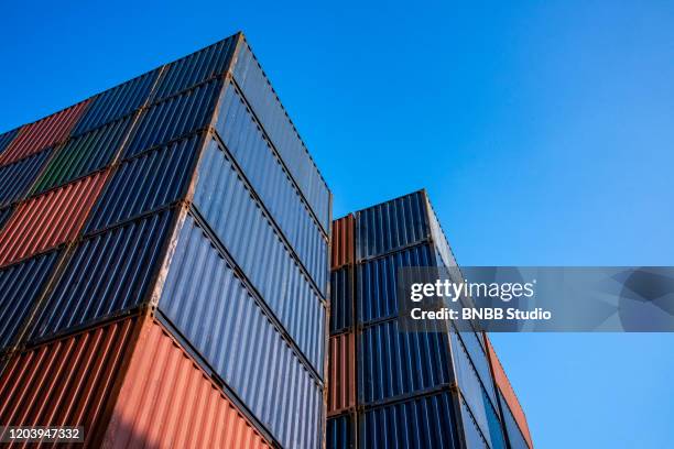 Box Stack Containers Stacking Shipping Containers Photos and Premium High Res Pictures ...