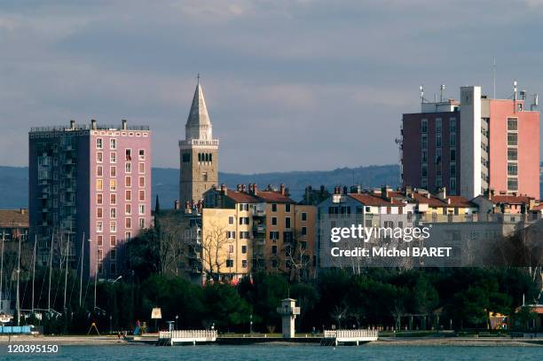 Slovenia on the Eve of its entry into the European Union in Slovenia in March, 2004 - General architecture of the city of Koper.