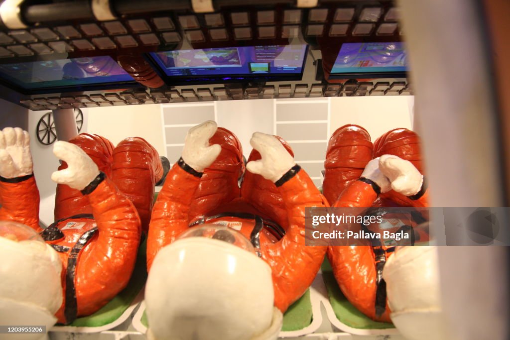 Crew Module India a model of the three astronauts in Indian crew module on January ...