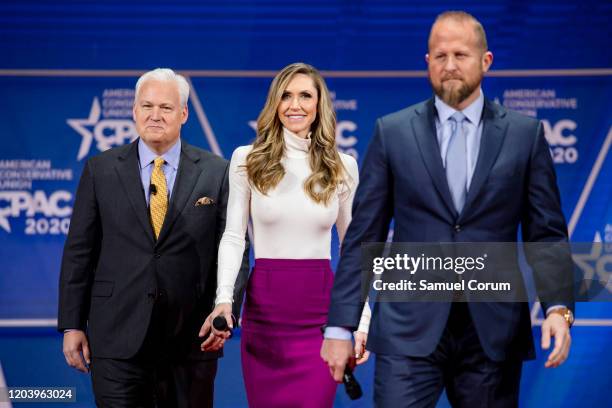 Laura Trump , President Donald Trumps daughter in-law and member of his 2020 reelection campaign, walks on stage with Matt Schlapp , Chairman of the...