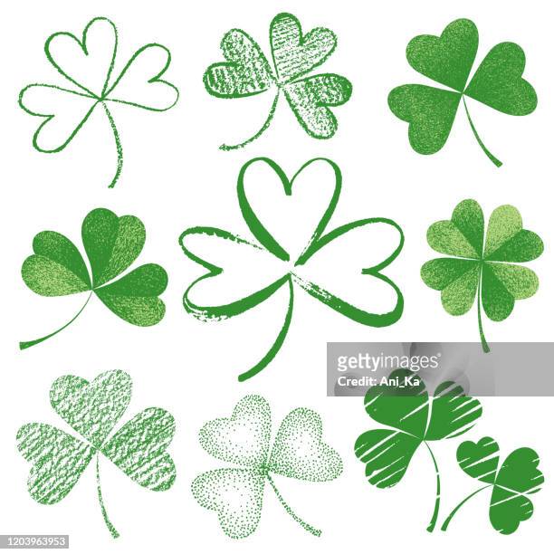 vector icon of clover - four leaf clover stock illustrations