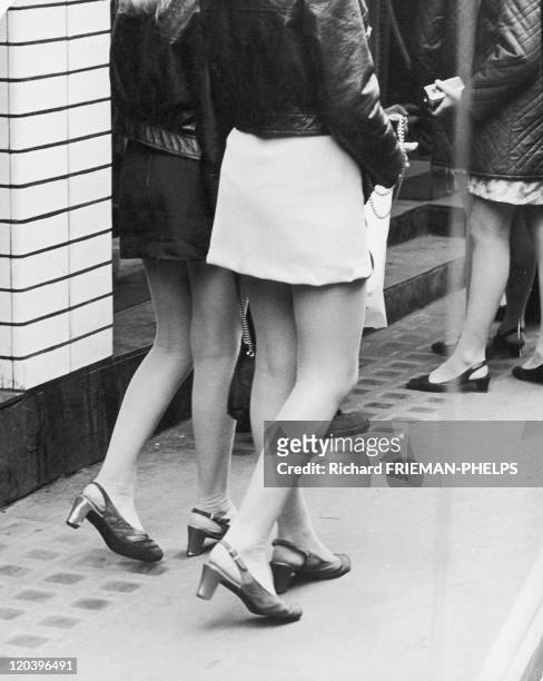 Mini Skirt In London, United Kingdom - The mini skirts on Carnaby Street.