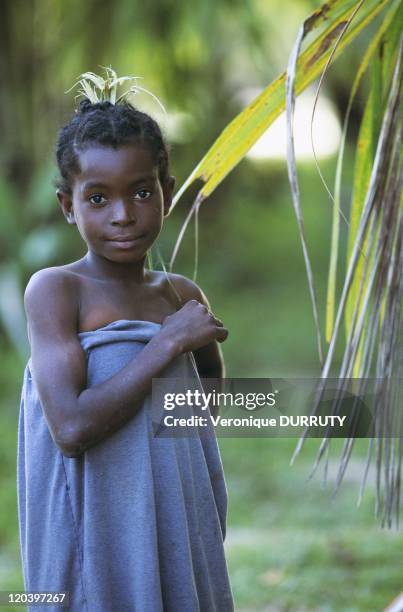 Young girl's portrait in Sainte Marie island, Madagascar.