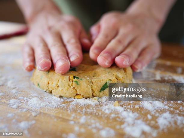 making vegan burger - mixing bowl stock pictures, royalty-free photos & images