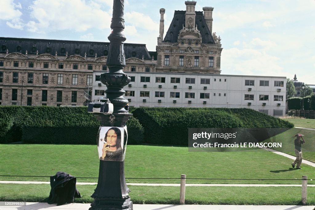 Caricature Of Mona Lisa, In Paris, France In October, 2001 -
