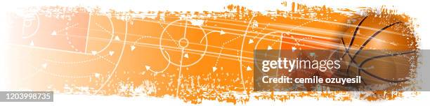 ilustraciones, imágenes clip art, dibujos animados e iconos de stock de bandera de baloncesto ganadora - competición de baloncesto