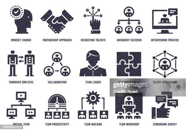 partner program sketch design vector icon pack - it support team stock illustrations