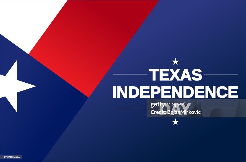 Texas Independence Day card. Vector