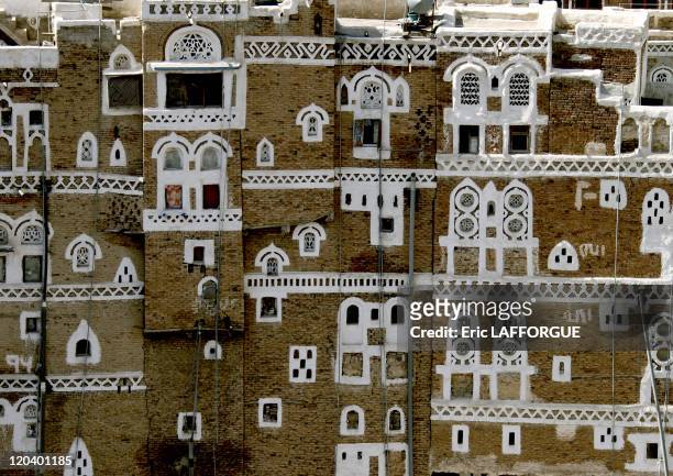 Houses in Sanaa, Yemen.