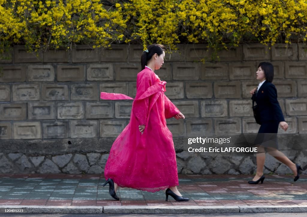 North Korean Women In Pyongyang, North Korea -