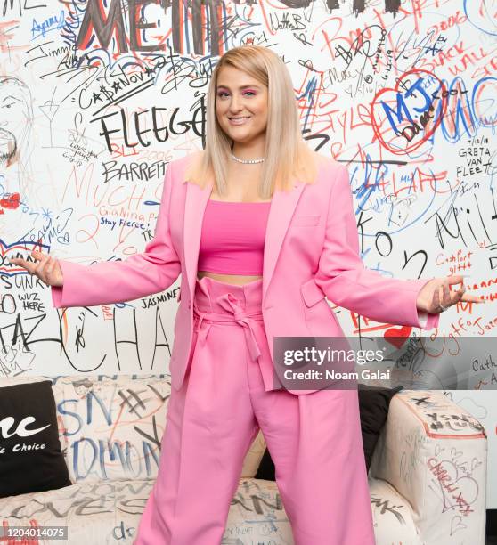 Meghan Trainor visits Music Choice on February 04, 2020 in New York City.